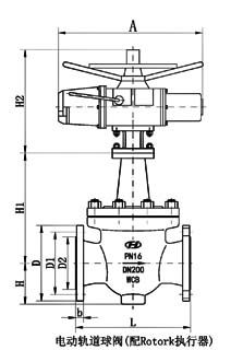 電動(dòng)軌道球閥(配Rotork執(zhí)行器)