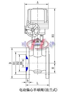 電動(dòng)偏心半球閥(法蘭式)
