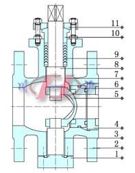 電動V型球閥結(jié)構(gòu)圖