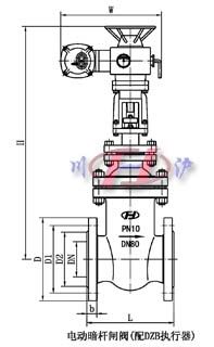 電動(dòng)暗桿閘閥(配DZB執(zhí)行器)