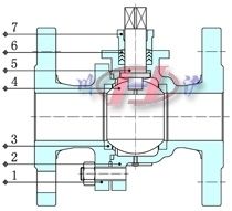 氣動(dòng)高溫球閥結(jié)構(gòu)圖