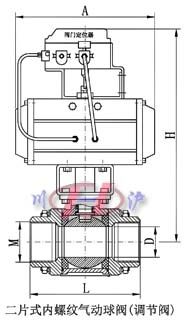 二片式內螺紋電動球閥